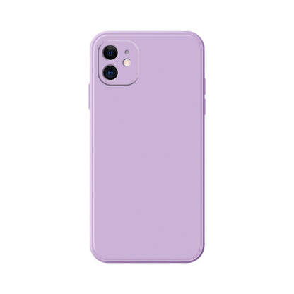 Husa pentru Apple iPhone 14 Pro Klevo, Liquid Silicone, cu Microfibra pe interior, Protectie Antisoc, Grass purple, Mov