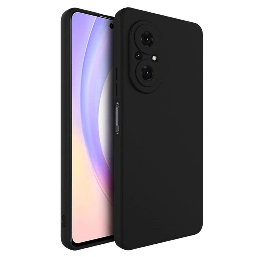 Husa pentru Huawei NOVA 9 SE, Klevo, Liquid Silicone, cu Microfibra pe interior, Protectie Antisoc, Negru
