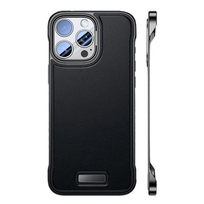 Husa pentru iPhone 16 Pro Max, husa de protectie pentru telefon, Klevo, Design Modern fara margini, din Piele PU, Subtire, Negru