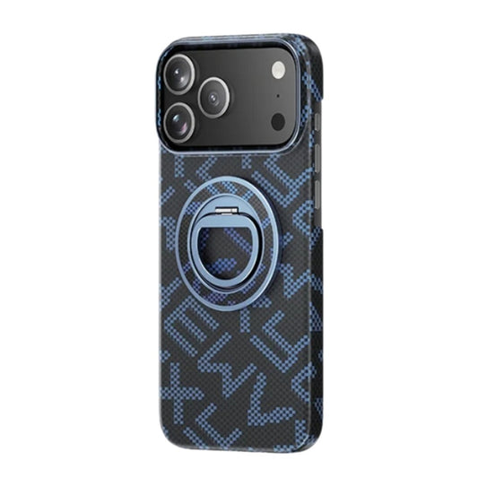 Husa pentru iPhone 17 Pro, Klevo, Carcasa de Protectie Rezistenta Ultra-subtire, Suport Magnetic, Aspect Texturat, Albastru