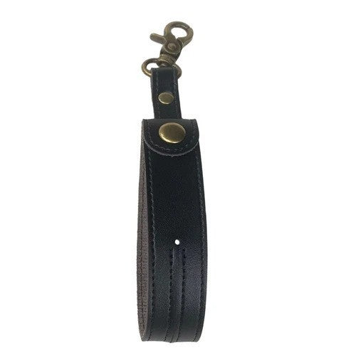 Husa pentru Kendama, Klevo, Husa de Depozitare pentru Kendama, din Piele Ecologica, Catarama cu Agatare pentru Transportare, Model Breloc Simplu, 19.5 x 2.5 cm, Negru
