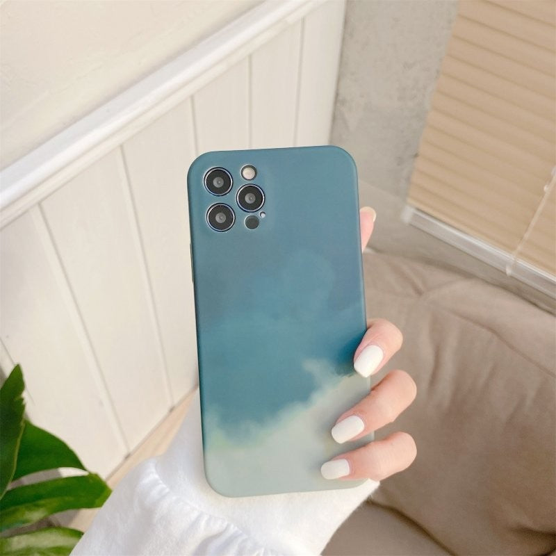 Husa protectie Klevo compatibila cu Apple iPhone 11 Pro Max Tpu Ombre, Verde/Alb