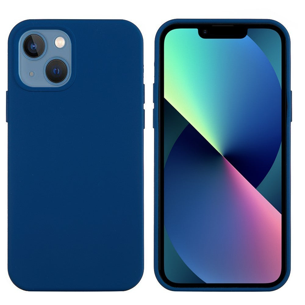 Husa protectie,Klevo, compatibila cu Apple iPhone 12 Liquid Silicone Case Albastru inchis