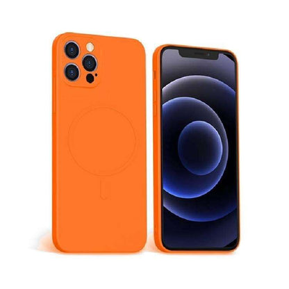 Husa protectie Klevo compatibila cu Apple iPhone 12 Mag Safe Silicone Portocaliu