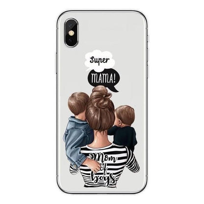 Husa protectie,Klevo, compatibila cu Apple iPhone 12 Pro Glass print Super Mom Multicolor