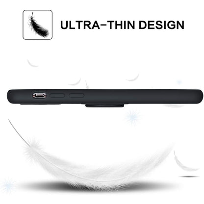 Husa protectie Klevo compatibila cu Apple iPhone 12 Pro Liquid Silicone Ring cu suport rotativ Negru