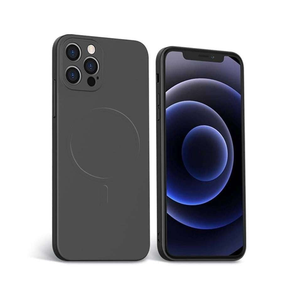 Husa protectie Klevo compatibila cu Apple iPhone 12 Pro Max Mag Safe Silicone Negru