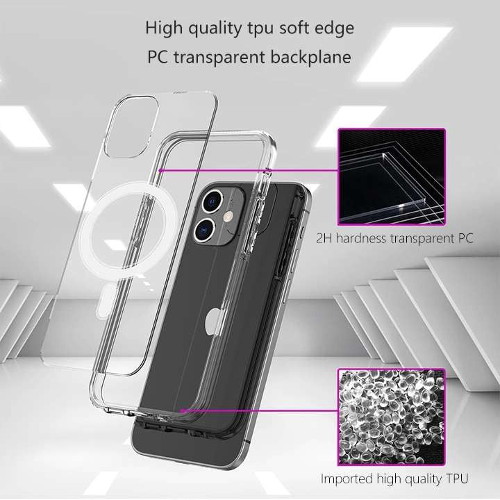 Husa protectie Klevo compatibila cu Apple iPhone 12 Pro Max Mag Safe Silicone Transparent