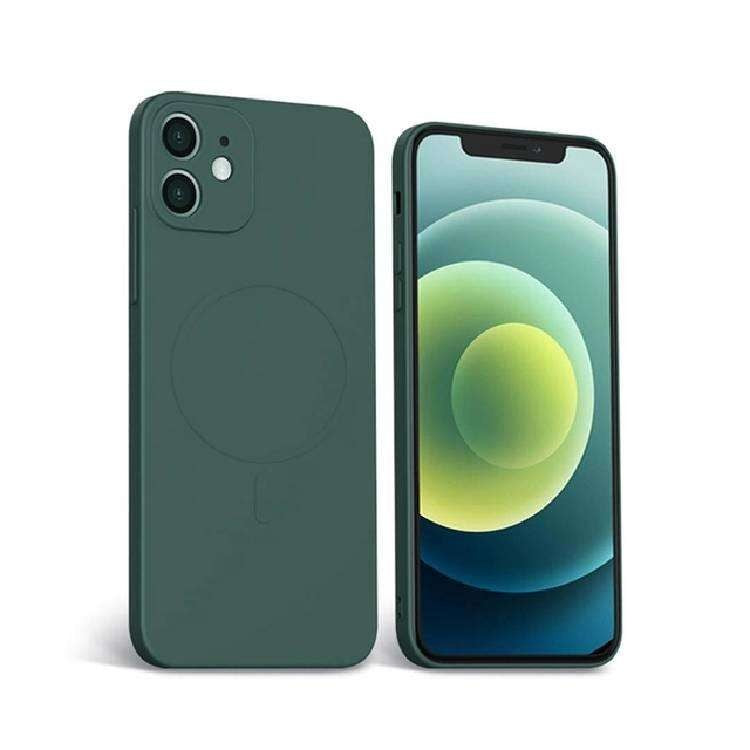 Husa protectie Klevo compatibila cu Apple iPhone 12 Pro Max Mag Safe Silicone Verde
