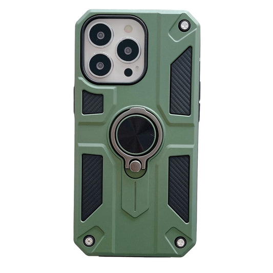 Husa protectie Klevo compatibila cu Apple iPhone 13 Defender Model 5 cu suport prindere inel,Verde