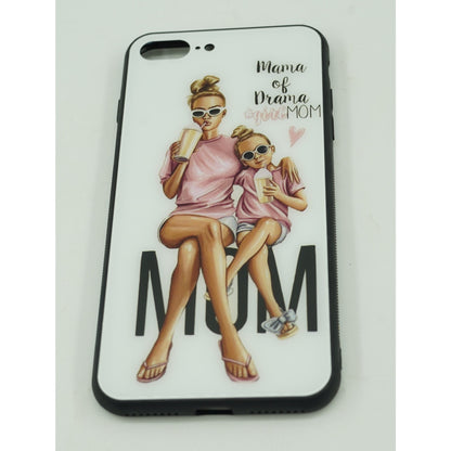 Husa protectie Klevo compatibila cu Apple iPhone 13 Glass print Mama of Drama Multicolor