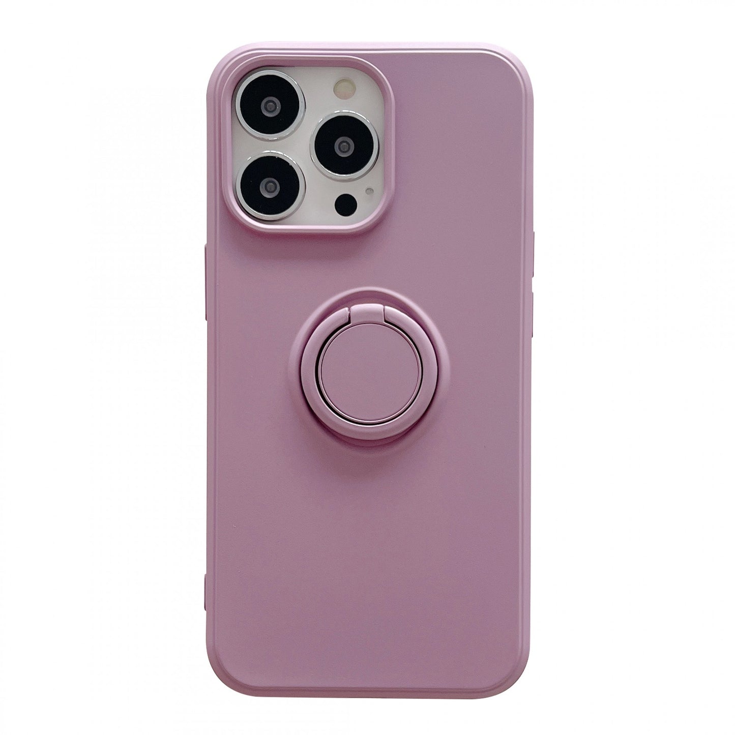 Husa protectie Klevo compatibila cu Apple iPhone 13 Mini Liquid Silicone Ring cu suport rotativ Mov