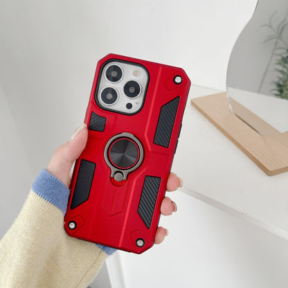 Husa protectie Klevo compatibila cu Apple iPhone 13 Pro Defender Model 5 cu suport prindere inel,Rosu