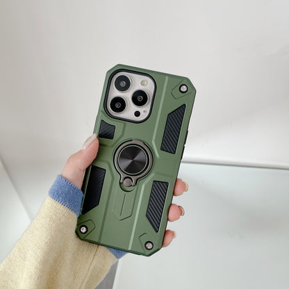Husa protectie Klevo compatibila cu Apple iPhone 13 Pro Defender Model 5 cu suport prindere inel,Verde