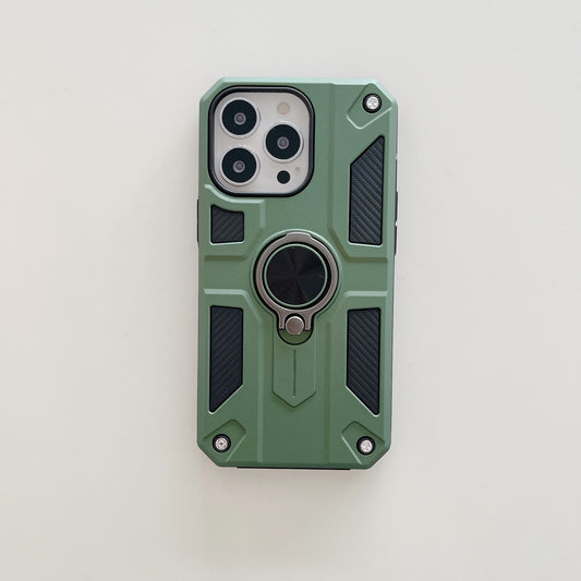 Husa protectie Klevo compatibila cu Apple iPhone 13 Pro Max Defender Model 5 cu suport prindere inel,Verde