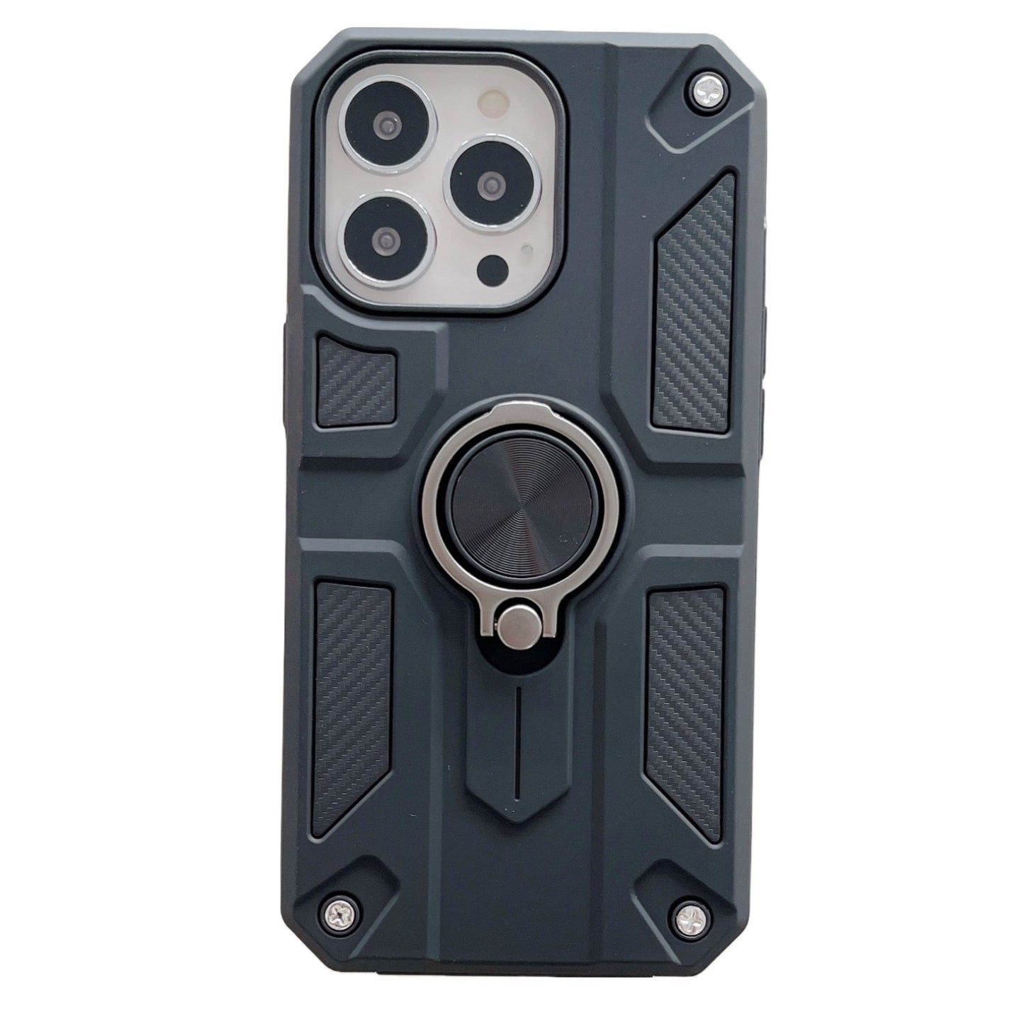 Husa protectie Klevo compatibila cu Apple iPhone 13 Pro Max Defender Model 5 cu suport prindere inel,Negru