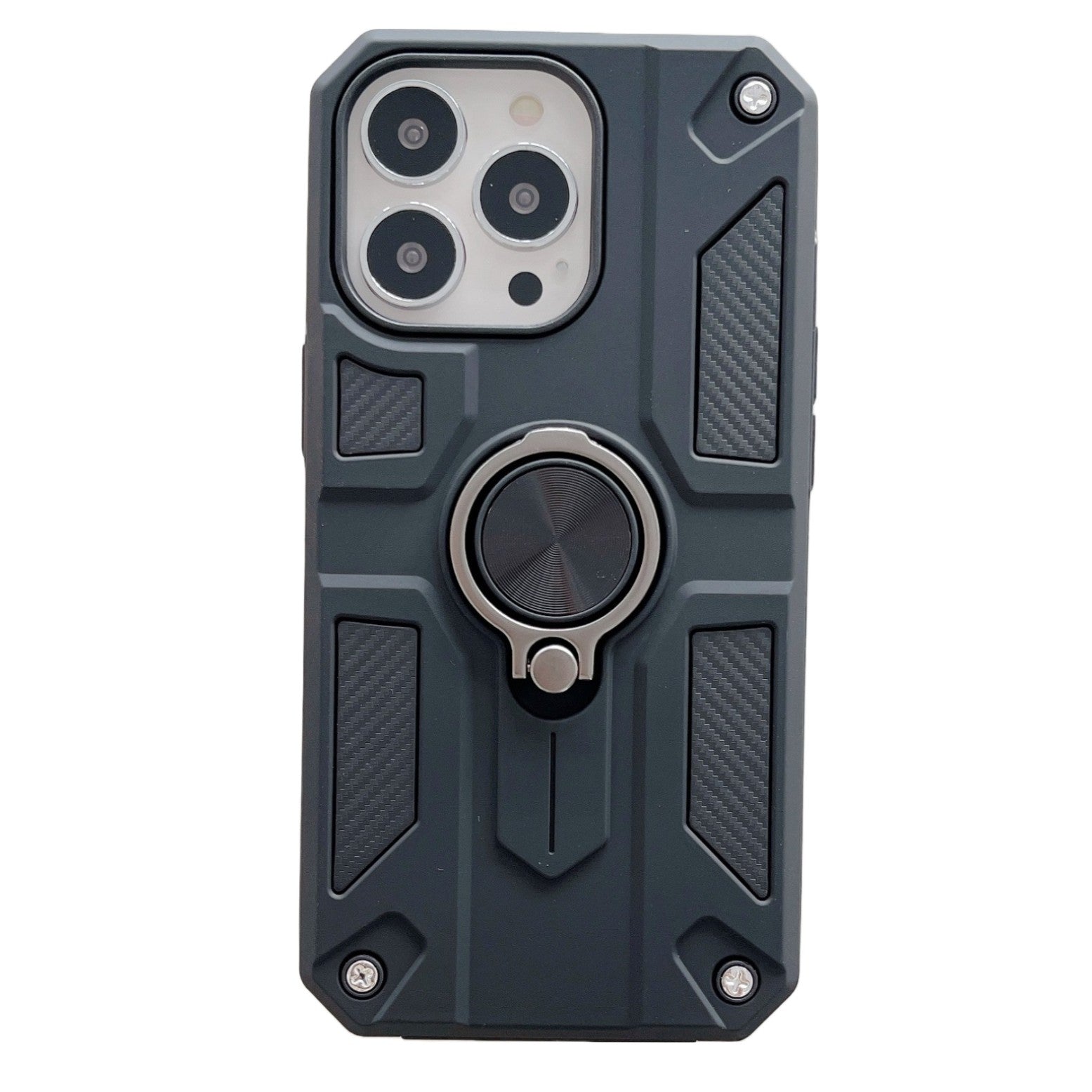 Husa protectie Klevo compatibila cu Apple iPhone 13 Pro Max Defender Model 5 cu suport prindere inel,Negru