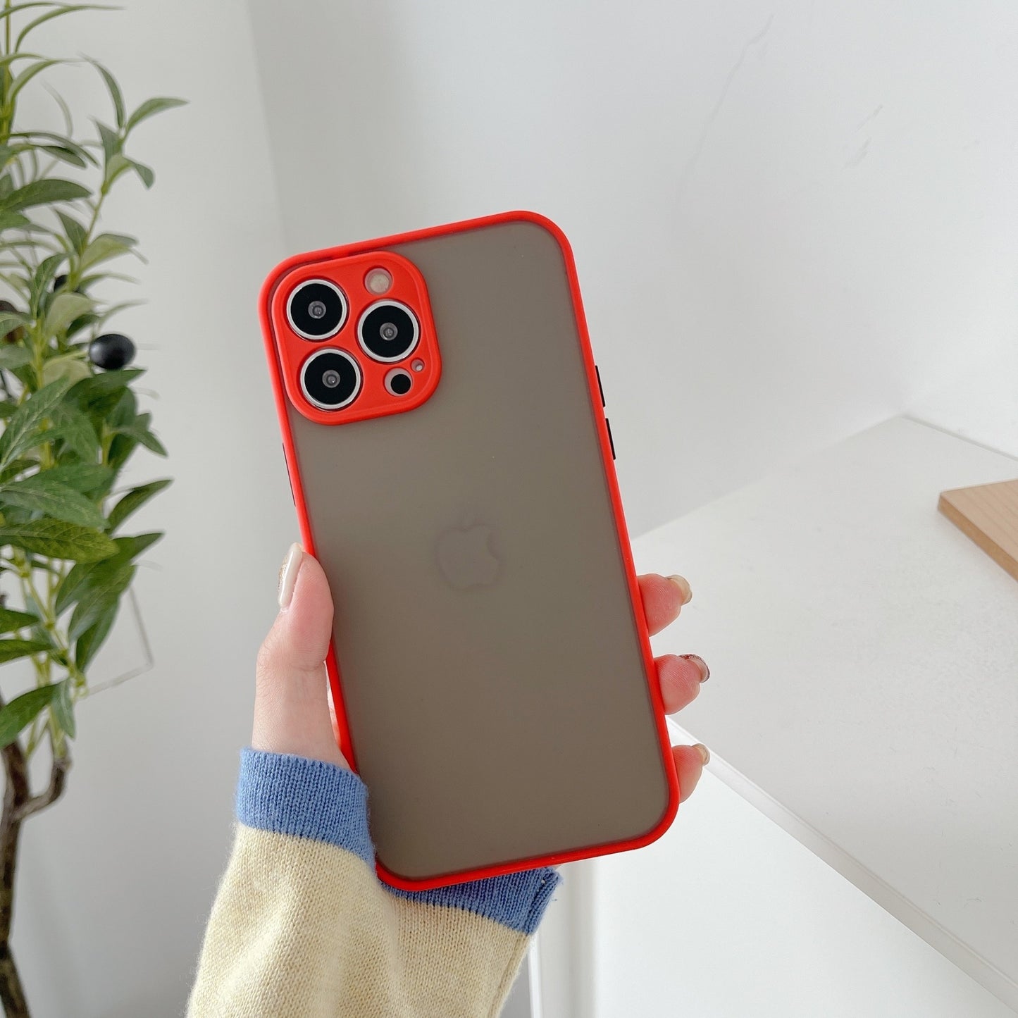 Husa protectie Klevo compatibila cu Apple iPhone 13 Pro Max Phantom Tpu Rosu