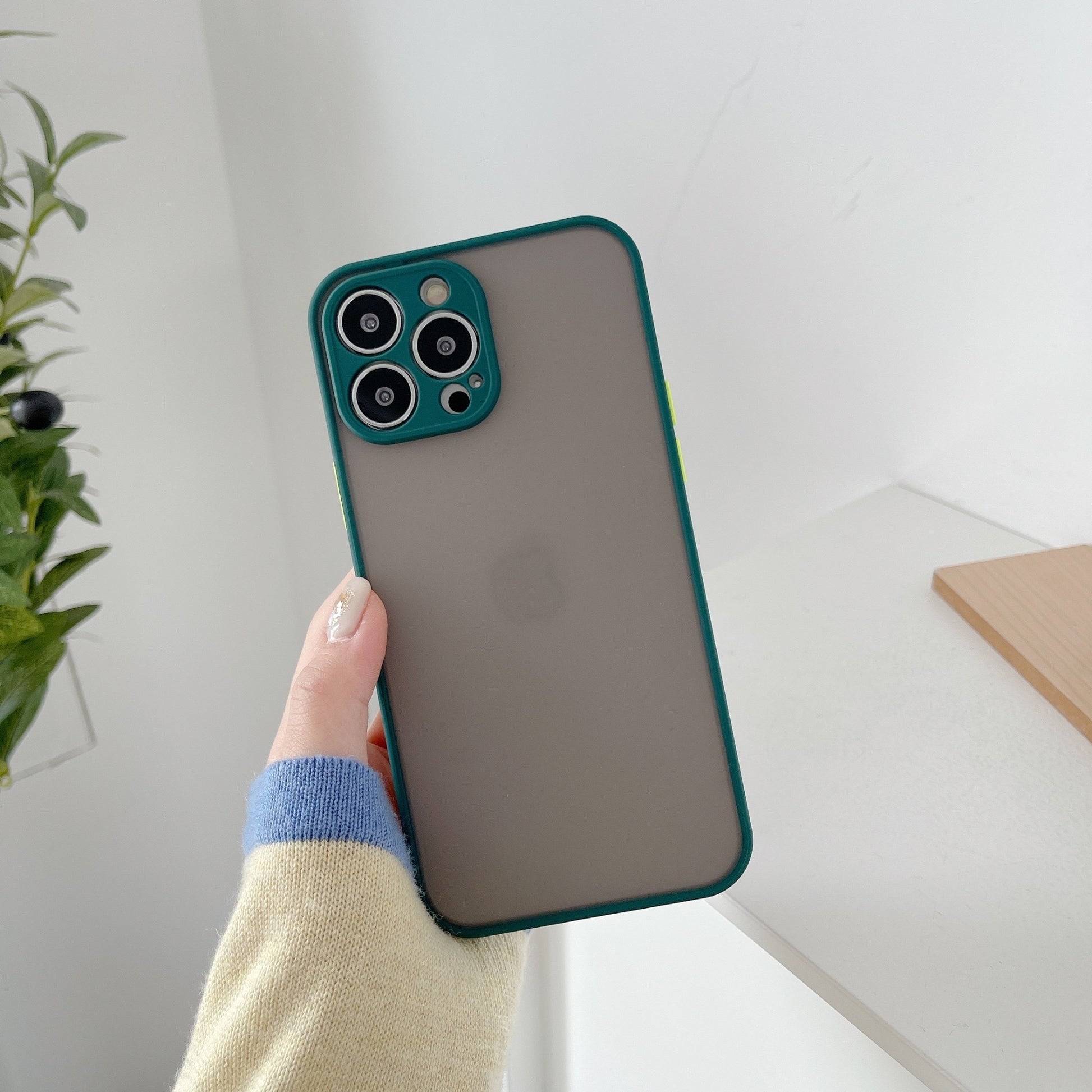 Husa protectie Klevo compatibila cu Apple iPhone 13 Pro Max Phantom Tpu Verde