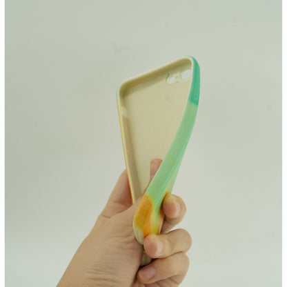 Husa protectie Klevo compatibila cu Apple iPhone XR Tpu Ombre, Verde/Portocaliu