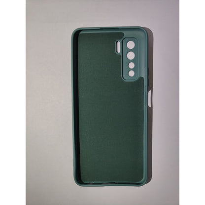 Husa protectie Klevo compatibila cu Huawei P40 Lite 5G Liquid Silicone Case Verde