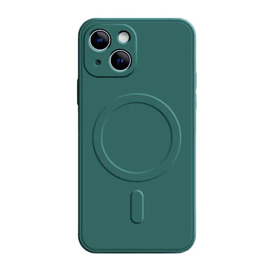 Husa Protectie, Klevo, Husa de Protectie Compatibila cu iPhone 11, Liquid MagSafe, Ring-Shaped, Magnetica, Verde