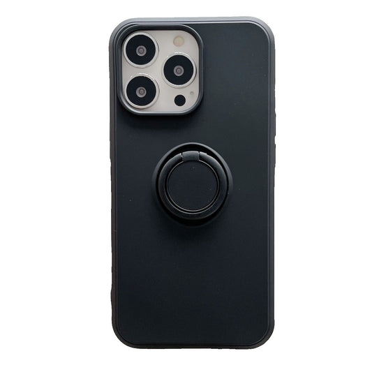 Husa protectie Klevo compatibila cu Samsung A21S Liquid Silicone Ring cu suport rotativ Negru