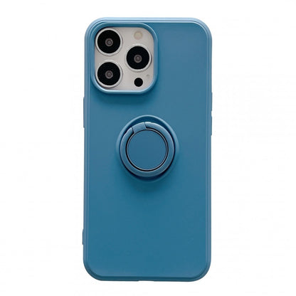 Husa protectie Klevo compatibila cu Samsung A32 5G Liquid Silicone Ring cu suport rotativ Albastru