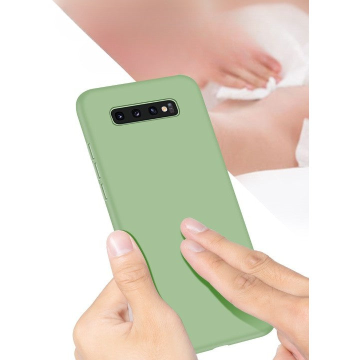 Husa protectie Klevo compatibila cu Samsung Galaxy S10 E Liquid Silicone Case Verde inchis