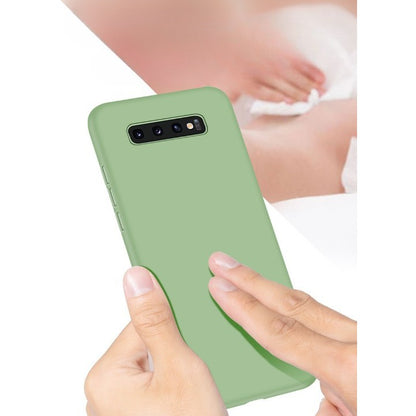 Husa protectie Klevo compatibila cu Samsung Galaxy S10 E Liquid Silicone Case Verde inchis