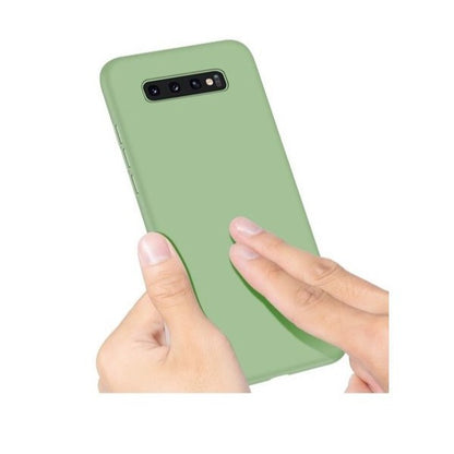 Husa protectie Klevo compatibila cu Samsung Galaxy S10 E Liquid Silicone Case Verde inchis