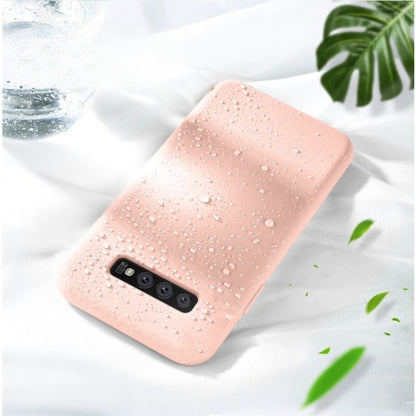 Husa protectie Klevo compatibila cu Samsung Galaxy S10 Liquid Silicone Case Roz