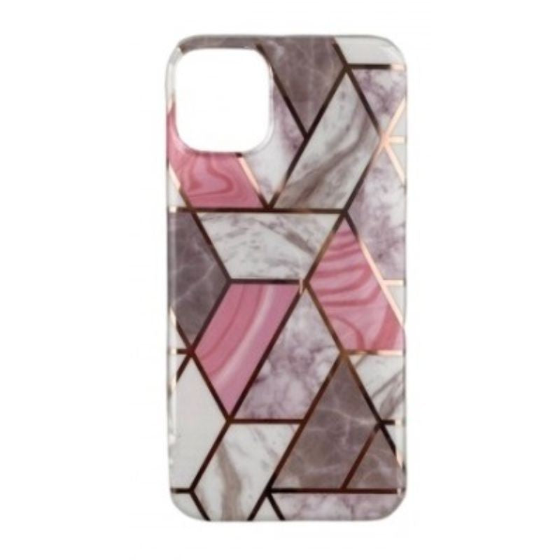 Husa protectie Klevo compatibila cu Samsung Galaxy S21 Ultra Soft IMD TPU Marble Geometric Alb