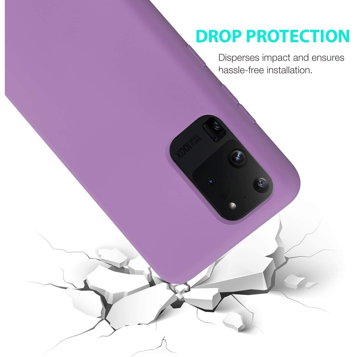 Husa protectie Klevo compatibila cu Samsung S20 Ultra Liquid Silicone Case Mov