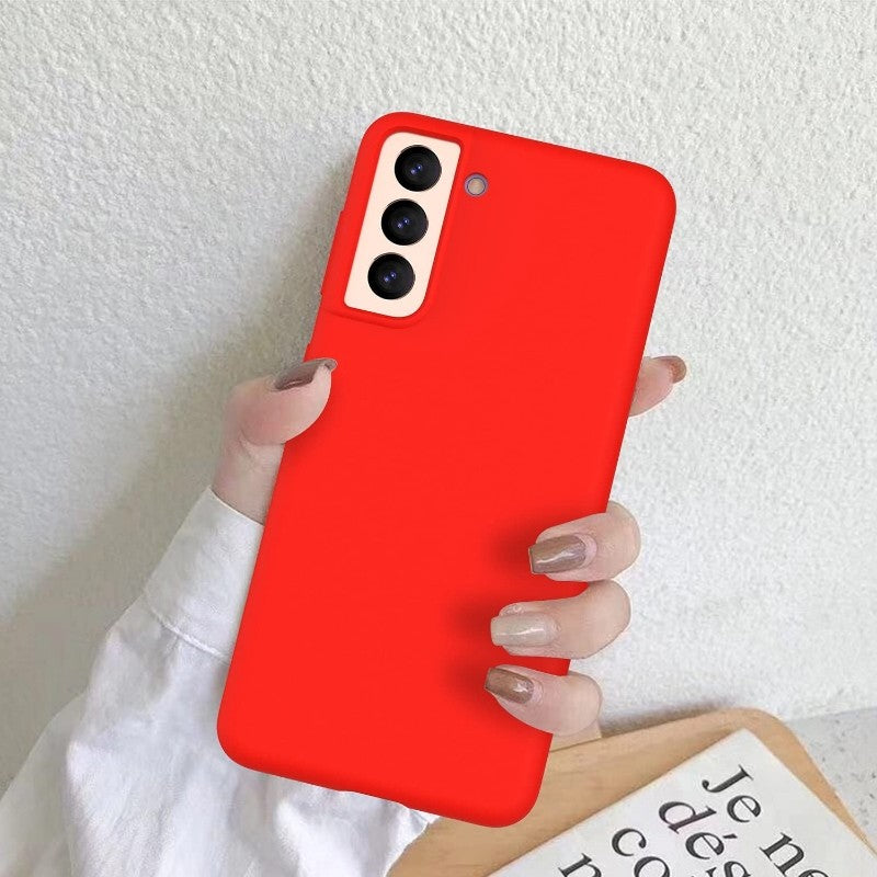 Husa protectie Klevo compatibila cu Samsung S21 5G Liquid Silicone Case Rosu