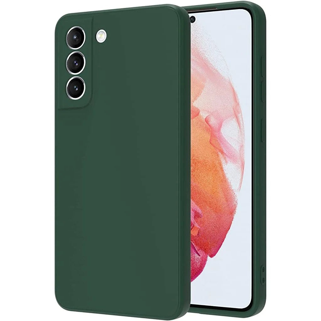 Husa Protectie, Klevo, compatibila cu Samsung S21 5G, Liquid Silicone, Verde