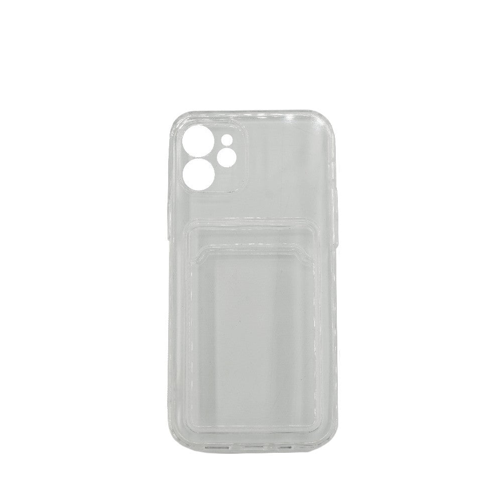 Husa protectie Klevo cu suport card compatibila cu Samsung Galaxy A12 Transparent