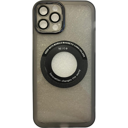 Husa protectie Klevo pentru Apple iPhone 12 / 12 Pro decupaj logo, magnetica, Protectie Camera, Negru