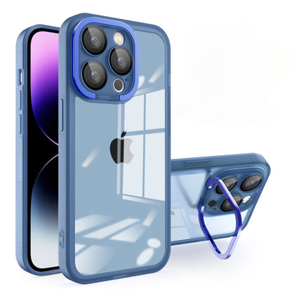 Husa protectie Klevo pentru Apple iPhone 12 Pro Electroplated cu  suport pentru camera, 1.5 mm grosime, protectie camera, Albastru