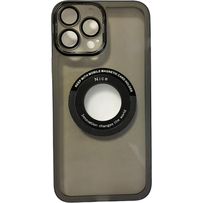 Husa protectie Klevo pentru Apple iPhone 13 Pro decupaj logo, magnetica, Protectie Camera, Negru