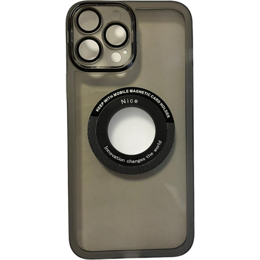 Husa protectie Klevo pentru Apple iPhone 13 Pro decupaj logo, magnetica, Protectie Camera, Negru