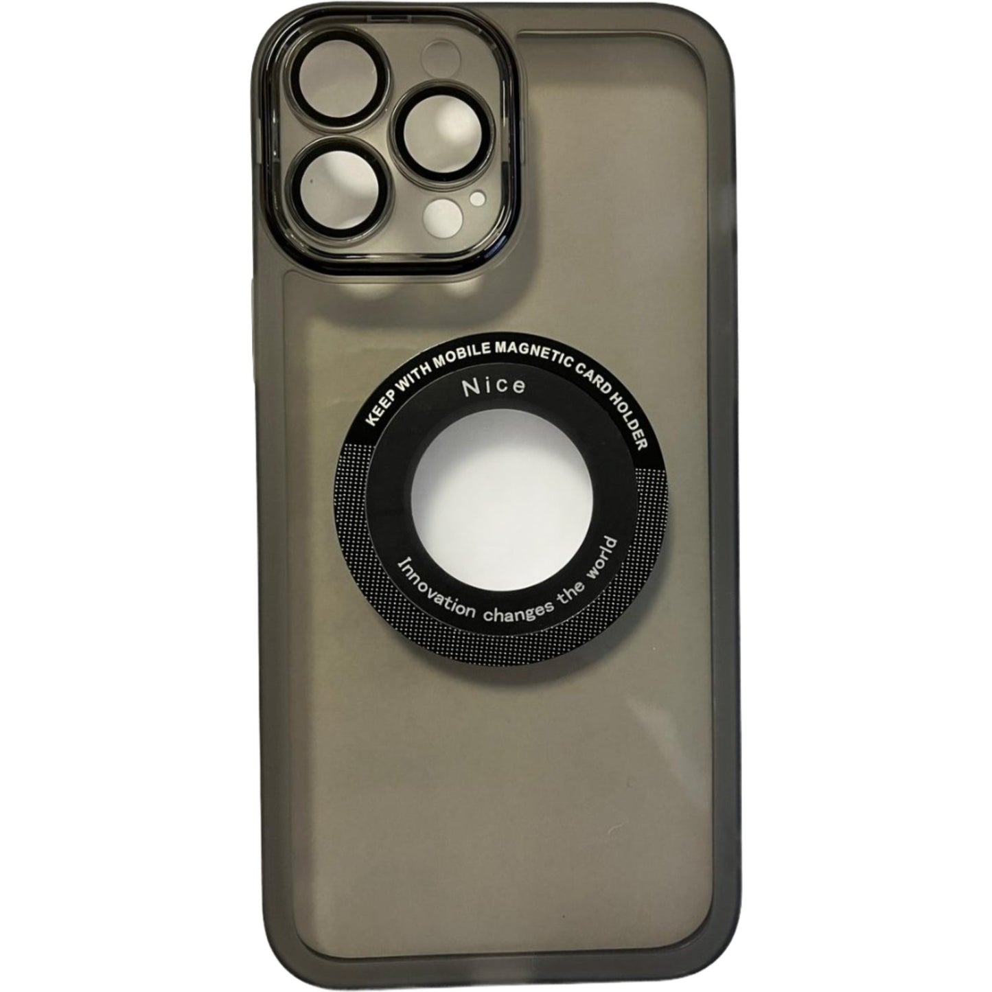 Husa protectie Klevo pentru Apple iPhone 14 Pro decupaj logo, magnetica, Protectie Camera, Negru