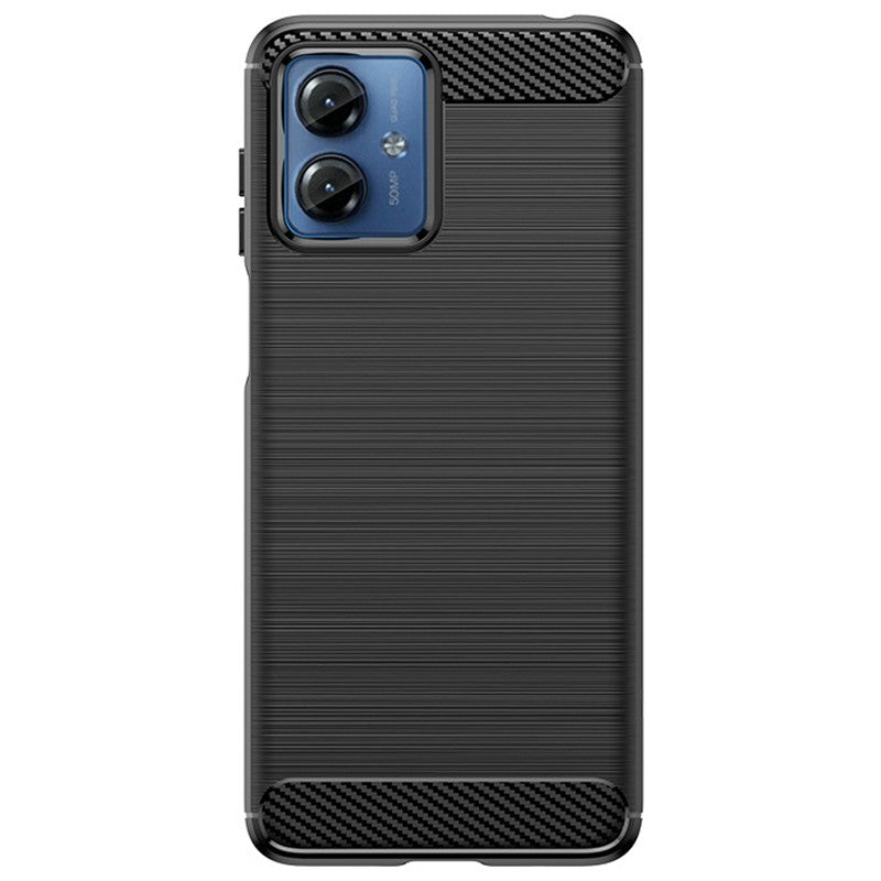 Husa de Protectie pentru Motorola Moto G14, Klevo, Protectie 360, din TPU cu element de Carbon, Anti Alunecare, 1.8 mm, Negru