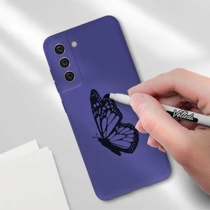 Husa protectie Klevo pentru Samsung S21 FE Liquid Silicone Mov