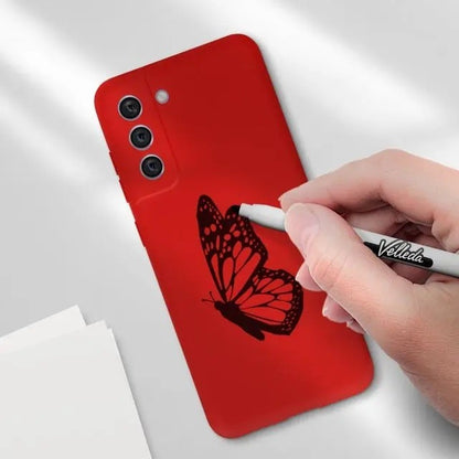 Husa protectie Klevo pentru Samsung S21 FE Liquid Silicone Rosu