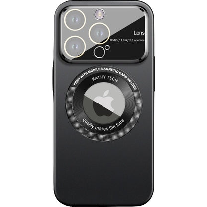 Husa protectie MagSafe Kathy Tech, Klevo, pentru Apple iPhone 13, Dublu Cerc, Negru