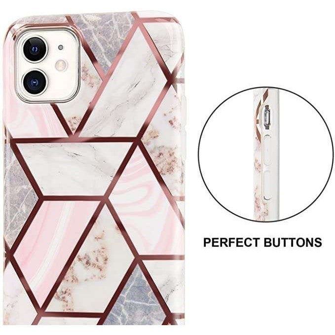 Husa protectie pentru Samsung S20 Plus Soft IMD TPU Marble Geometric Alb