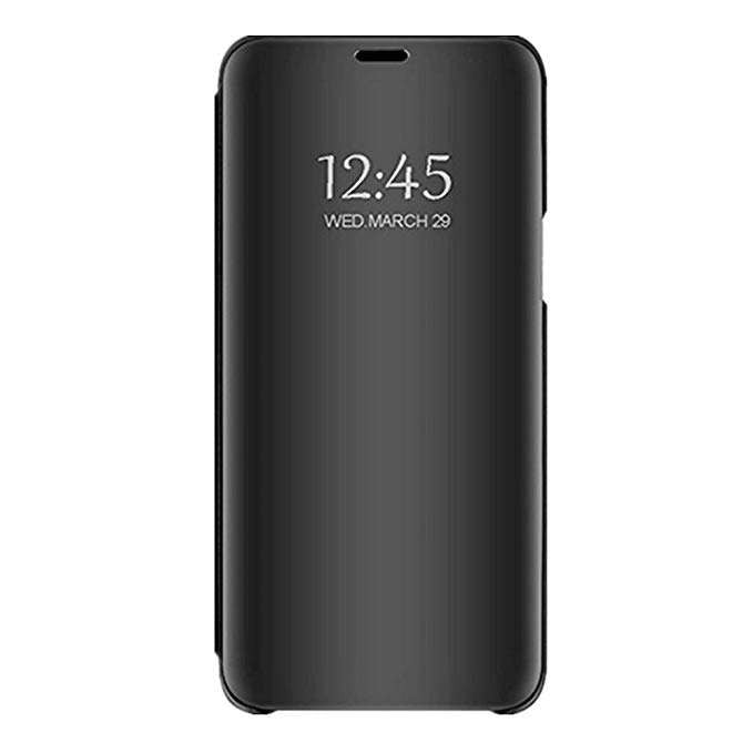 Husa Samsung Galaxy J6 Plus 2018 Klevo® Flip Cover Oglinda Negru