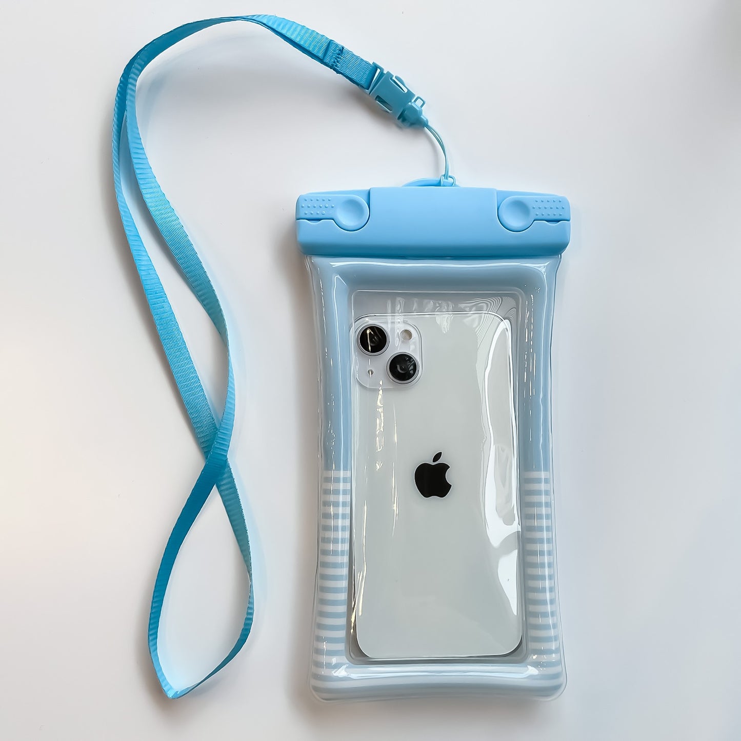 Husa subacvatica Cushion Waterproof Klevo, Snowproof, Universala, Dungata, cu Snur, pentru telefon sau documente, Bleu