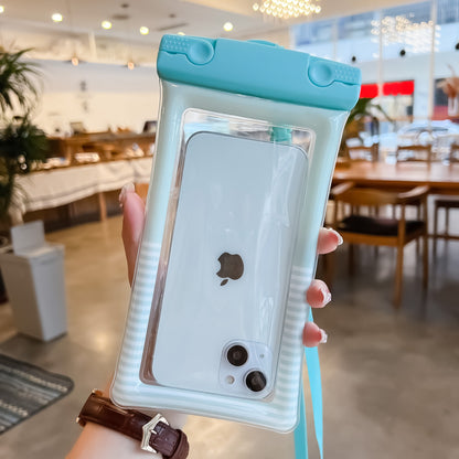 Husa subacvatica Cushion Waterproof Klevo, Snowproof, Universala, Dungata, cu Snur, pentru telefon sau documente, Verde Menta